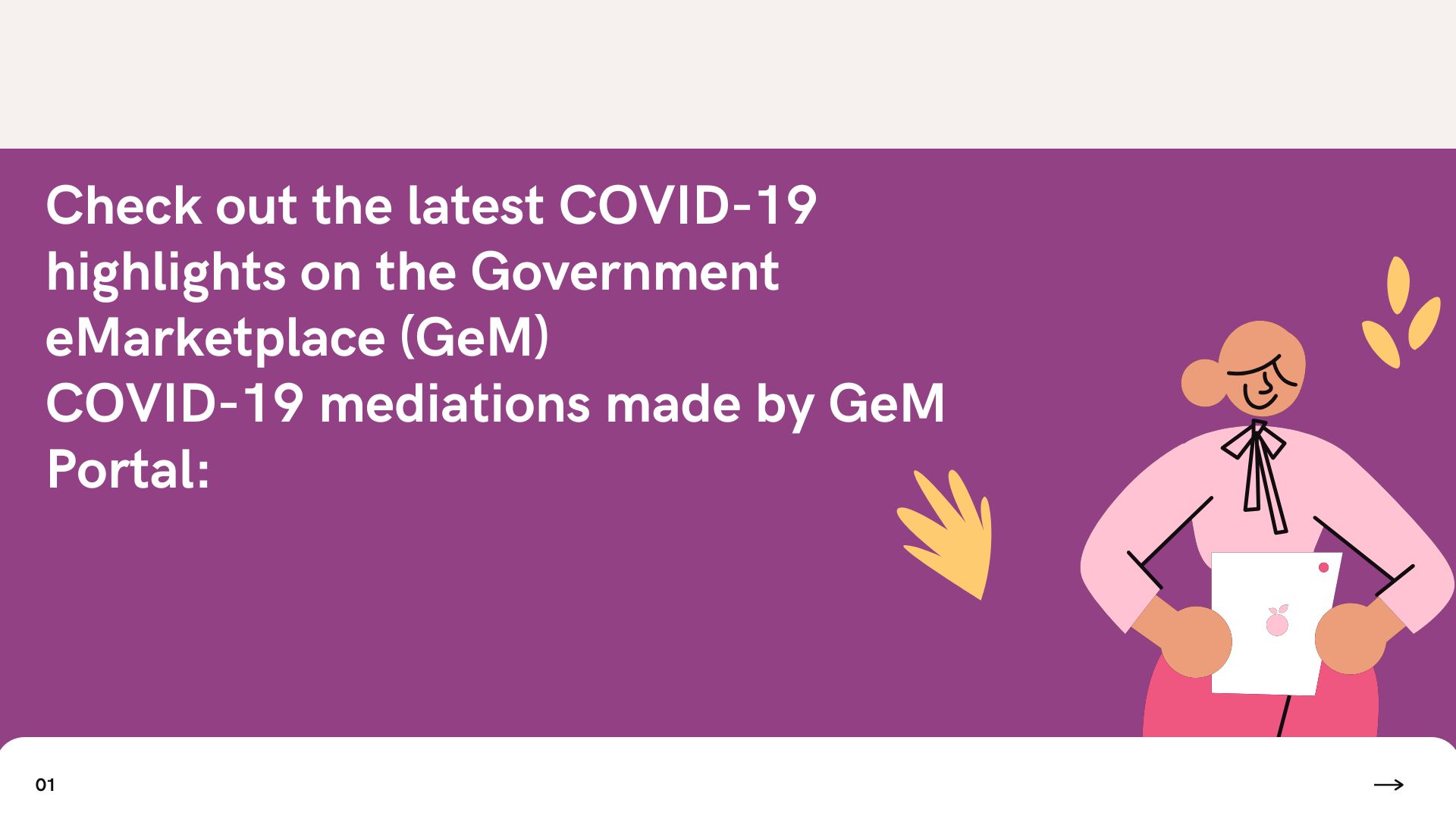 Check out the latest COVID-19 highlights on the Government eMarketplace (GeM) COVID-19 mediations made by GeM Portal